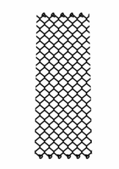 The drawing of chain link fence fabric.