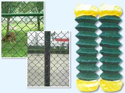 PVC Chain link Fence packed in rolls
